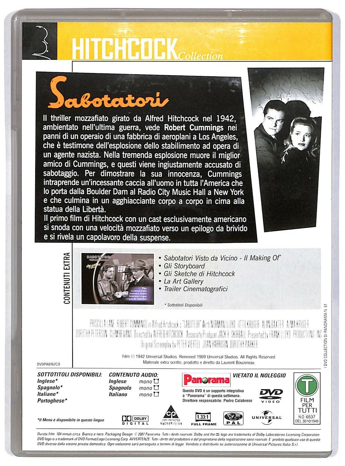 EBOND Sabotatori Di Alfred Hitchcock DVD Editoriale D584740