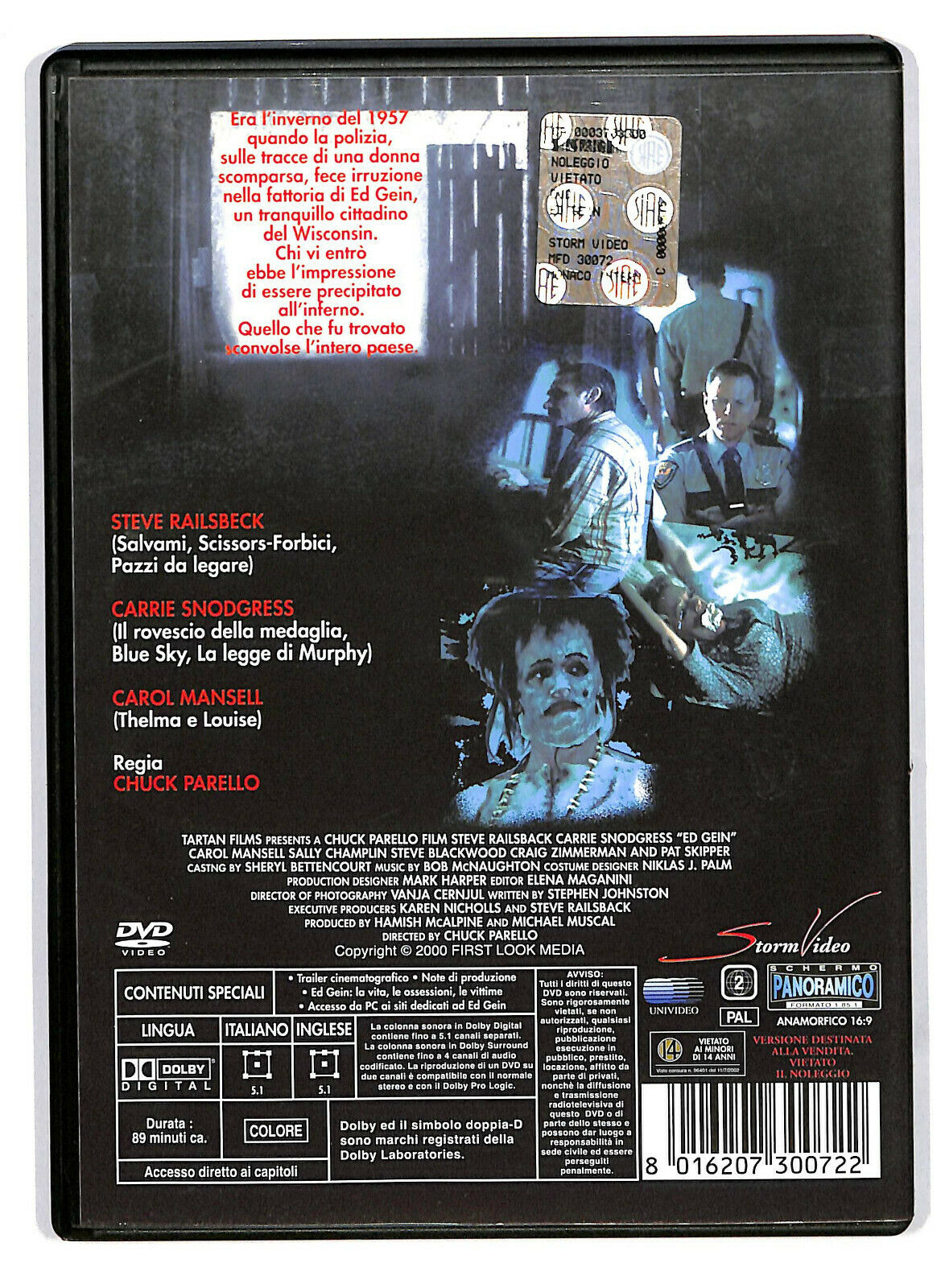 EBOND Ed Gein - Il Macellaio Di Plainfield DVD D584803