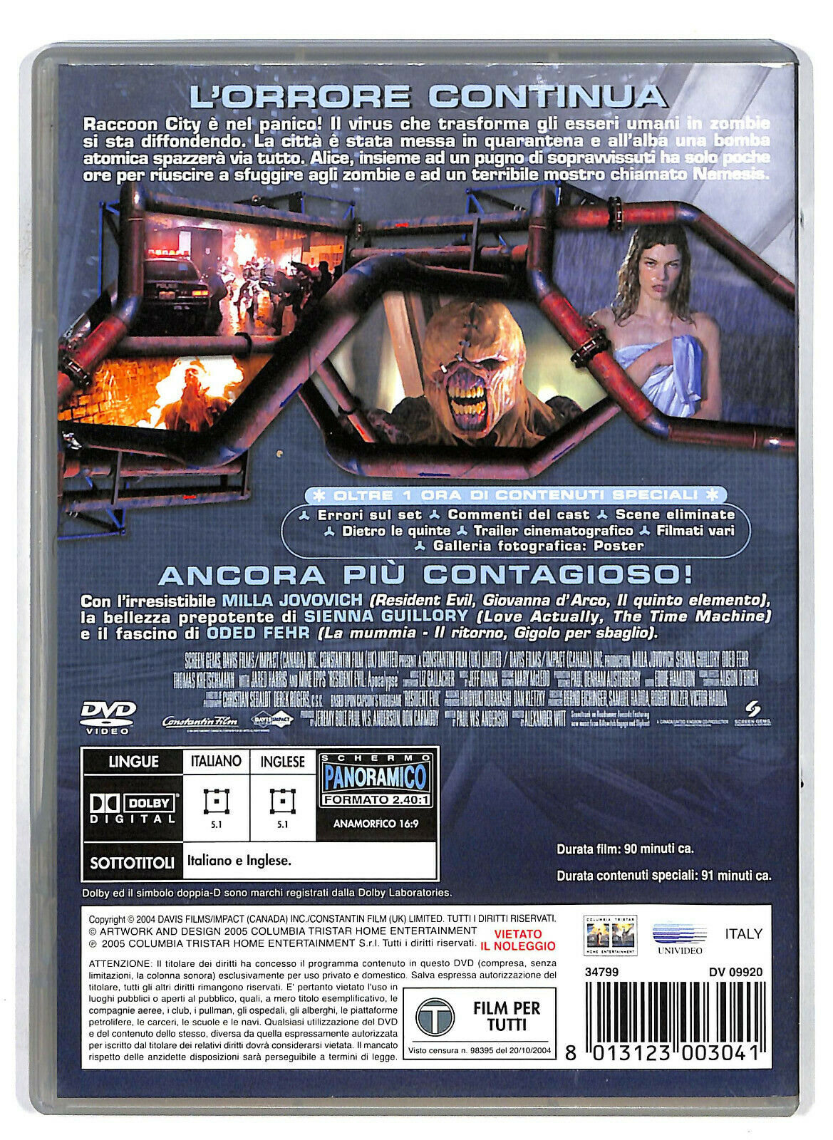 EBOND Resident Evil Apocalypse DVD D584944