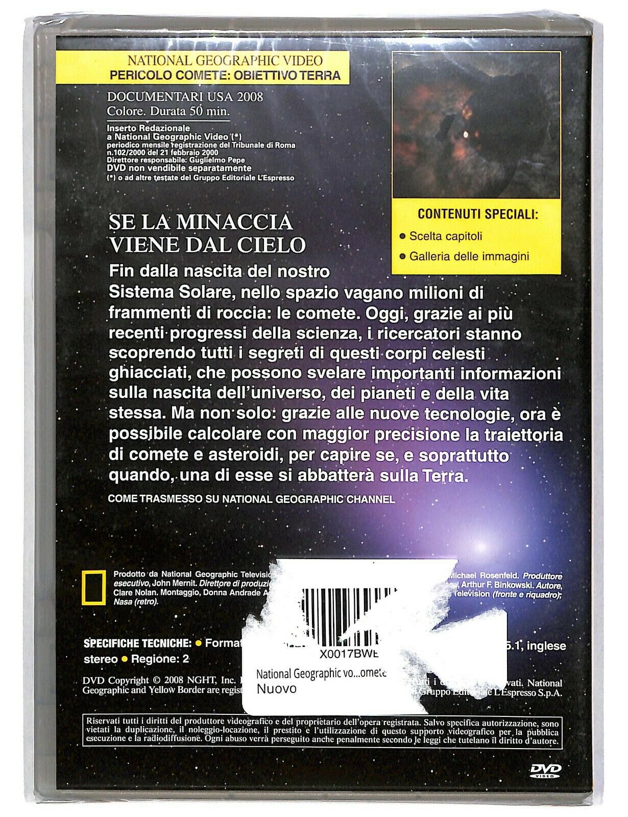 EBOND Pericolo Comete: Obiettivo Terra - National Geographic Vol.67 DVD D585146