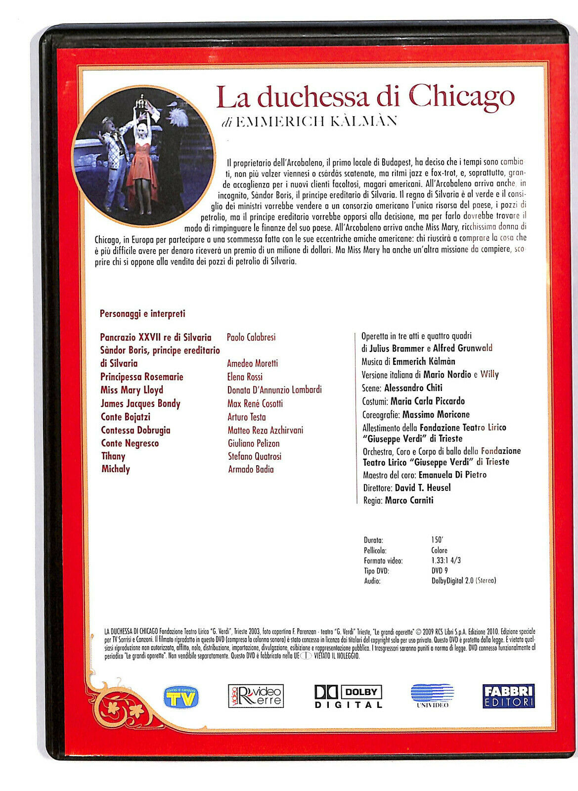 EBOND Le Grandi Operette - La Duchessa Di Chicago DVD Editoriale D585232