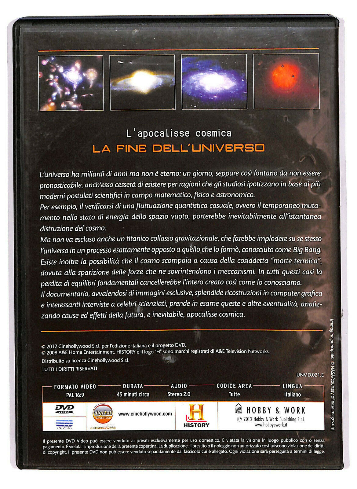 EBOND Spazio History - L'apocalisse Cosmica - La Fine Dell'universo DVD D585338
