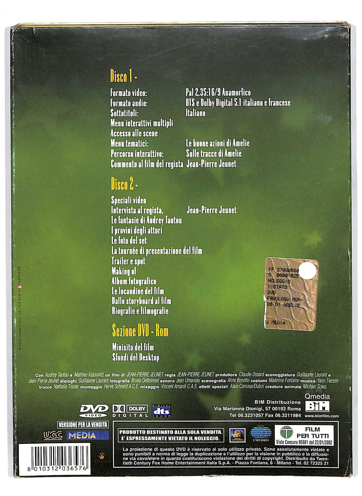 EBOND Il Favoloso Mondo Di Amelie DVD D585354