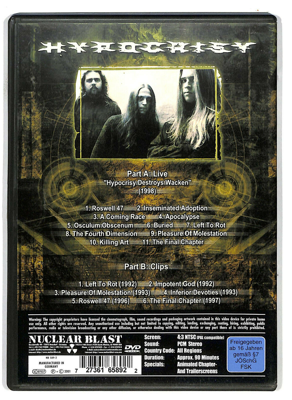 EBOND Hypocrisy Live And Clips DVD D585422