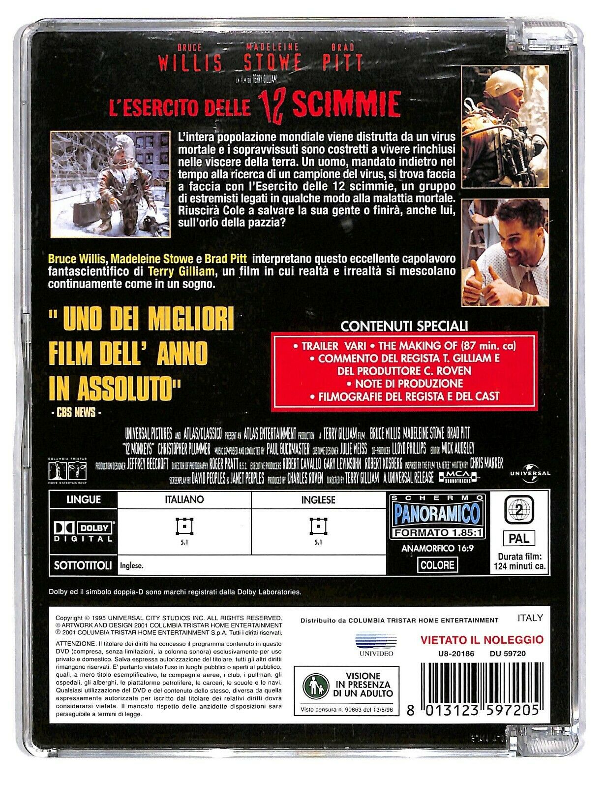 EBOND L'esercito Delle 12 Scimmie Con Bruce Willis Sjb DVD D585524