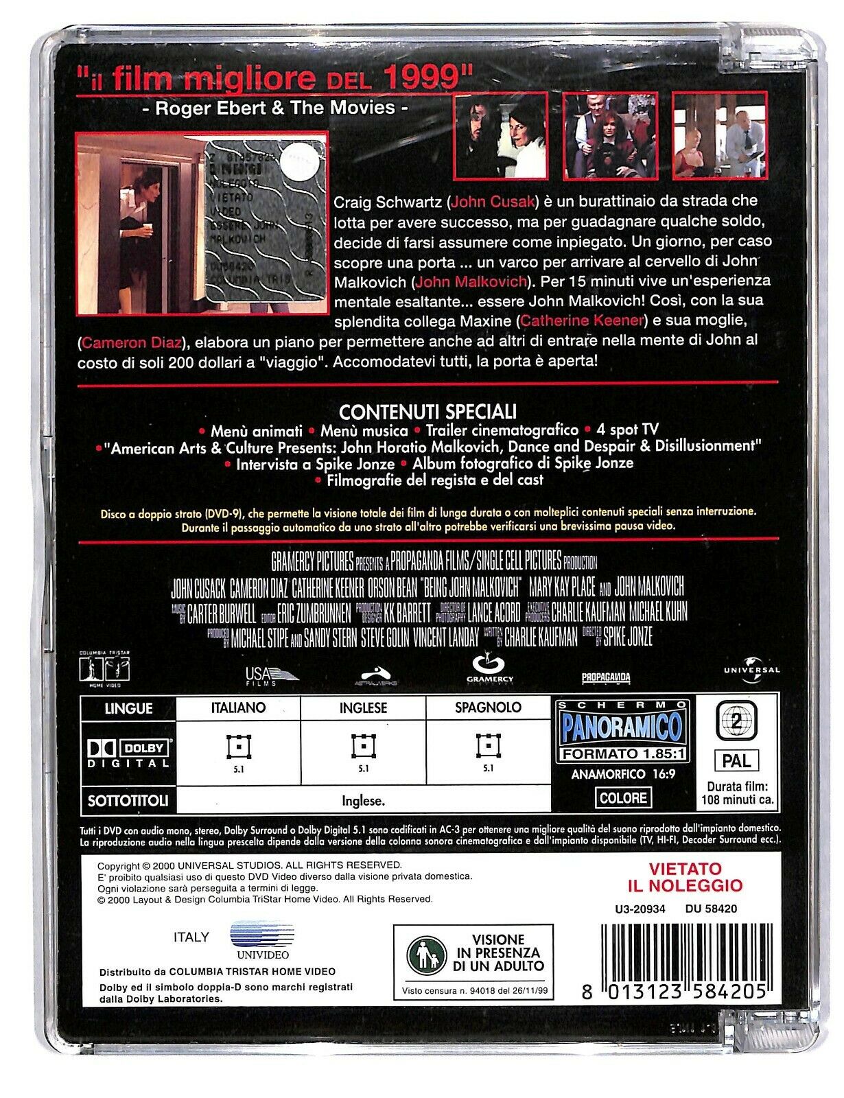 EBOND Essere John Malkovich Sjb DVD D585528
