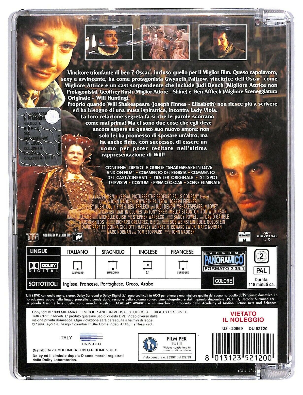 EBOND Shakespeare In Love Con Gwyneth Paltrow Sjb DVD D585532