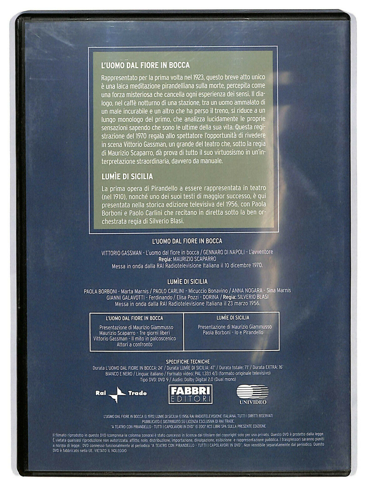 EBOND L'uomo Dal Fiore In Bocca, e Lumie Di Sici DVD D585625