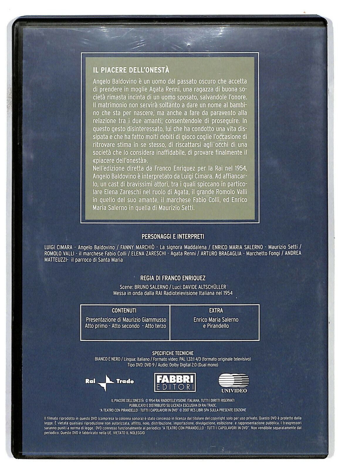 EBOND Il Piacere Dell'onesta DVD D586115