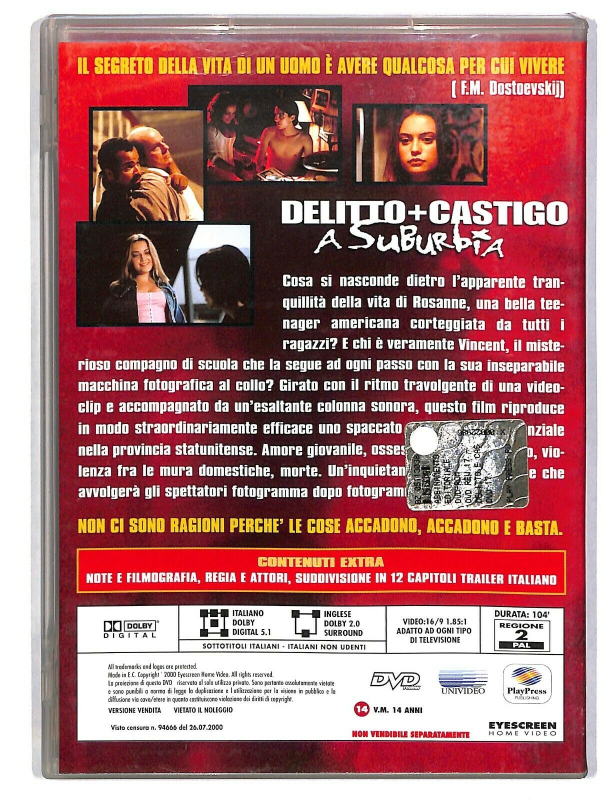 EBOND Delitto + Castigo a Suburbia DVD Editoriale D586427