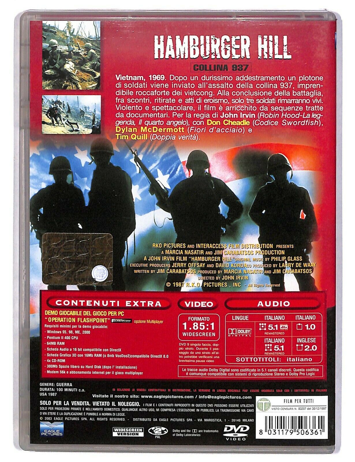 EBOND Hamburger Hill. Collina 937 Di John Irvin DVD D586819