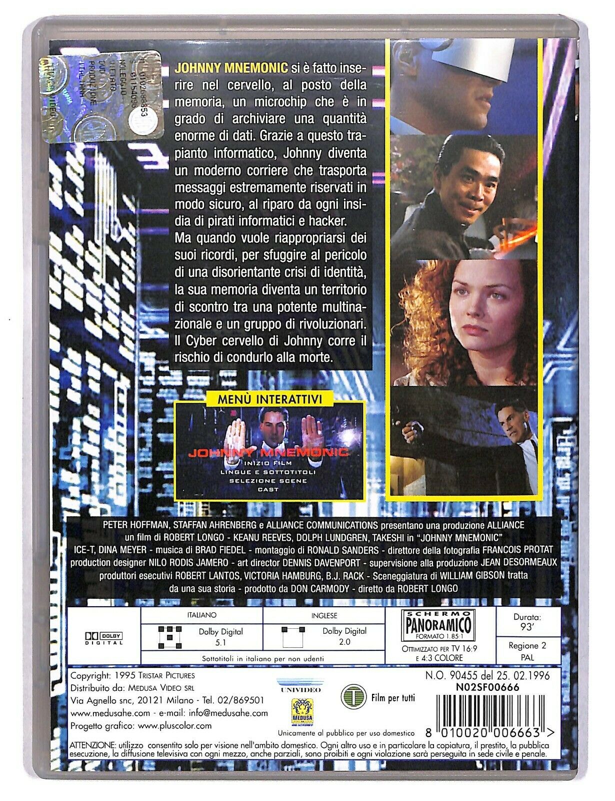 EBOND Johnny Mnemonic Con Keanu Reeves DVD D587009