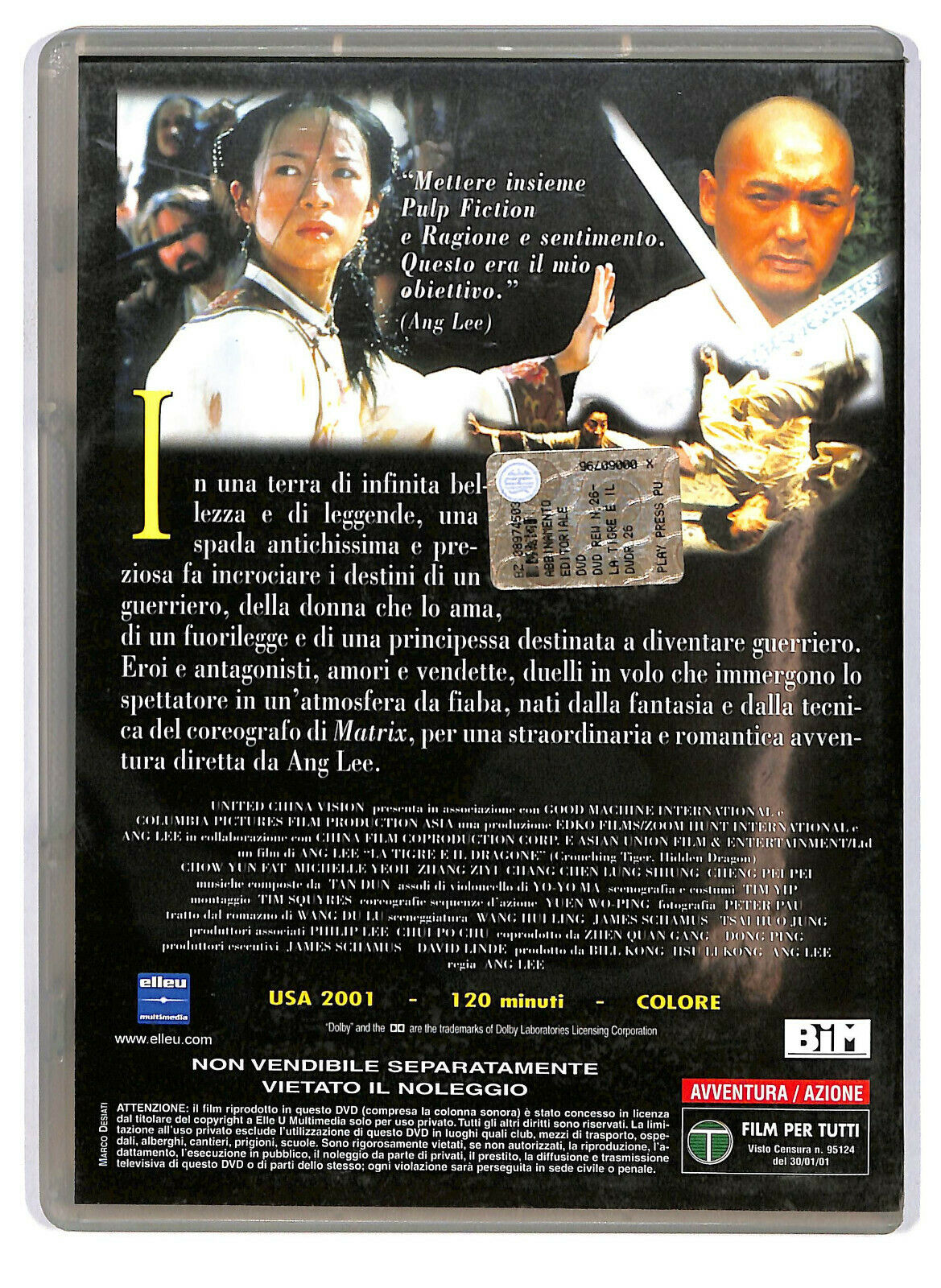 EBOND La Tigre e Il Dragone DVD Editoriale D587307