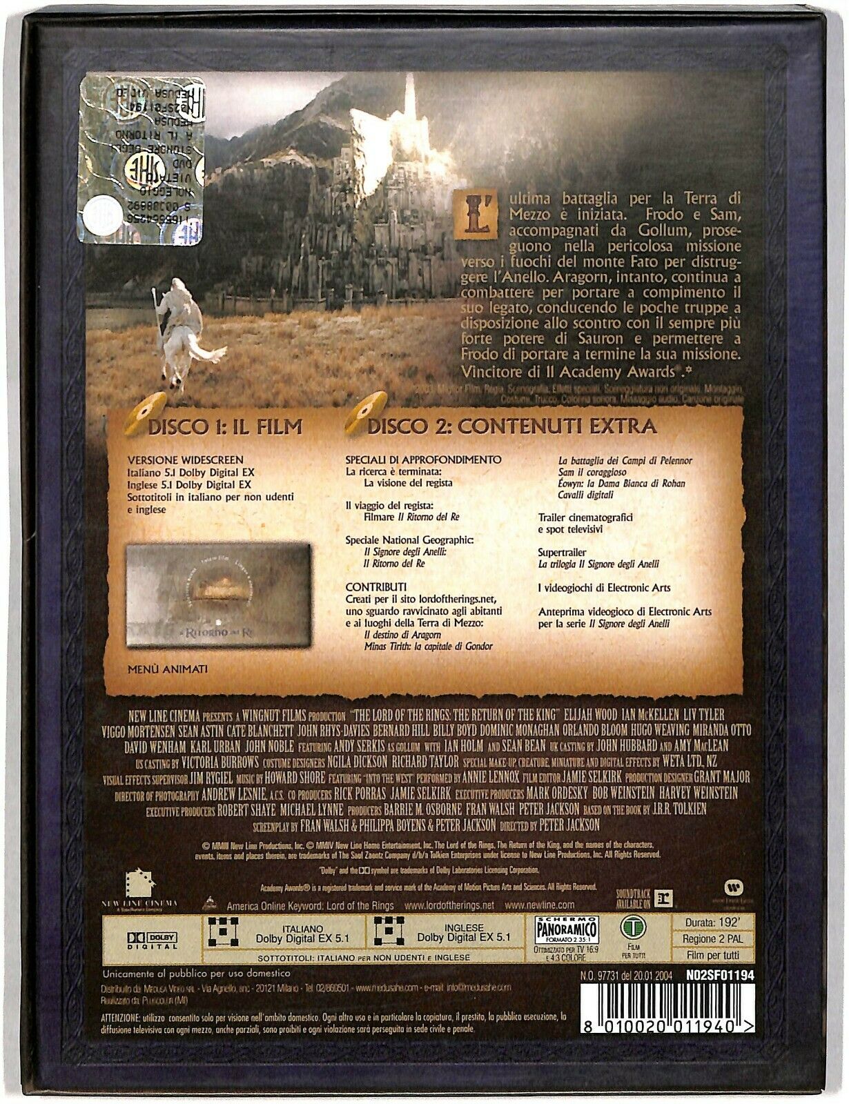EBOND Il Signore Degli Anelli Il Ritorno Del Re (2 DVD) Digipack D587446