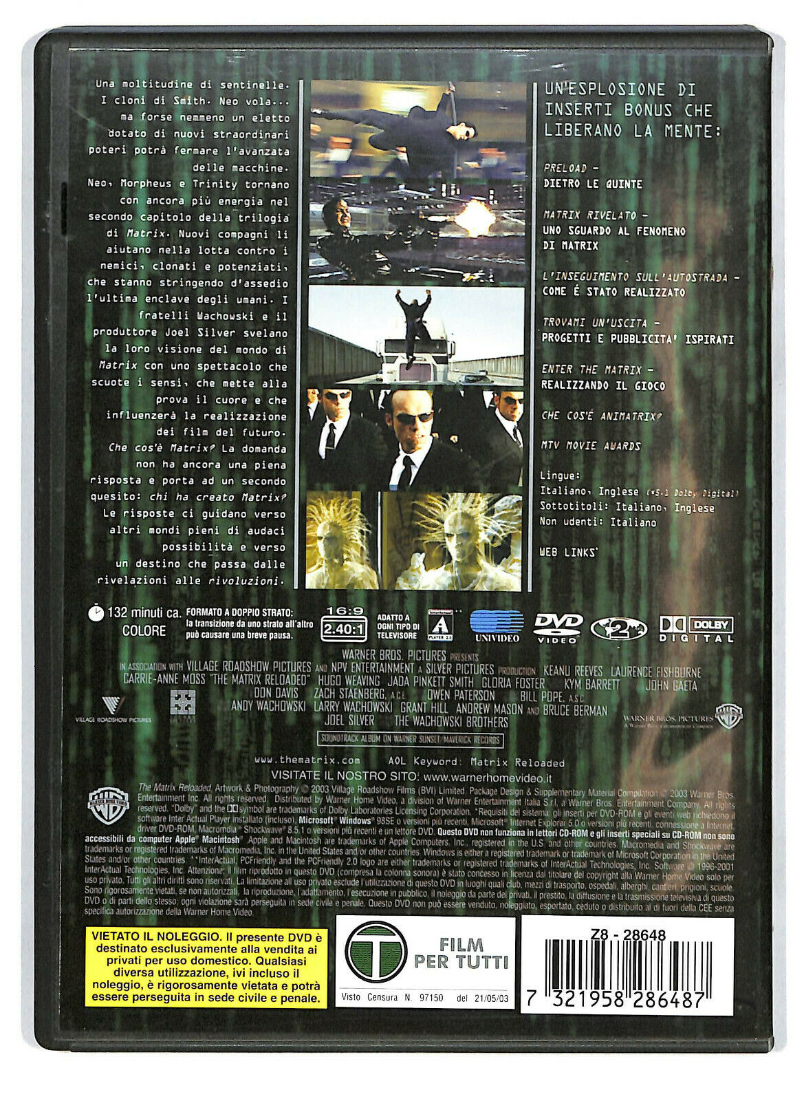 EBOND Matrix Reloaded DVD D588009