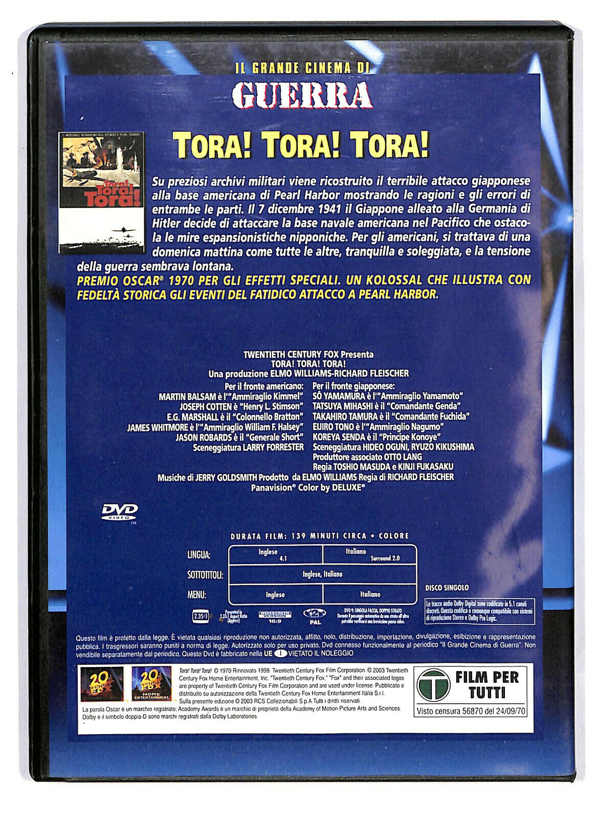 EBOND Il Grande Cinema Di Guerra - Tora! Tora! Tora! DVD Editoriale D588215