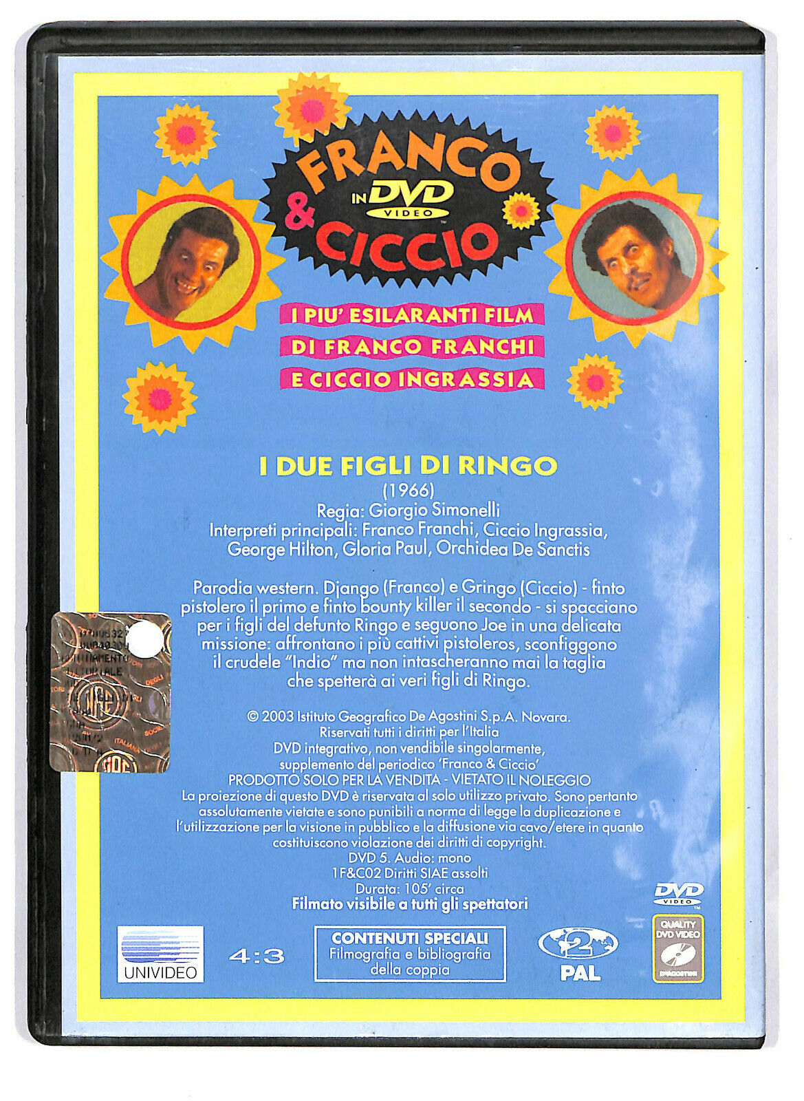 EBOND Franco e Ciccio - I Due Figli Di Ringo DVD Editoriale D588227
