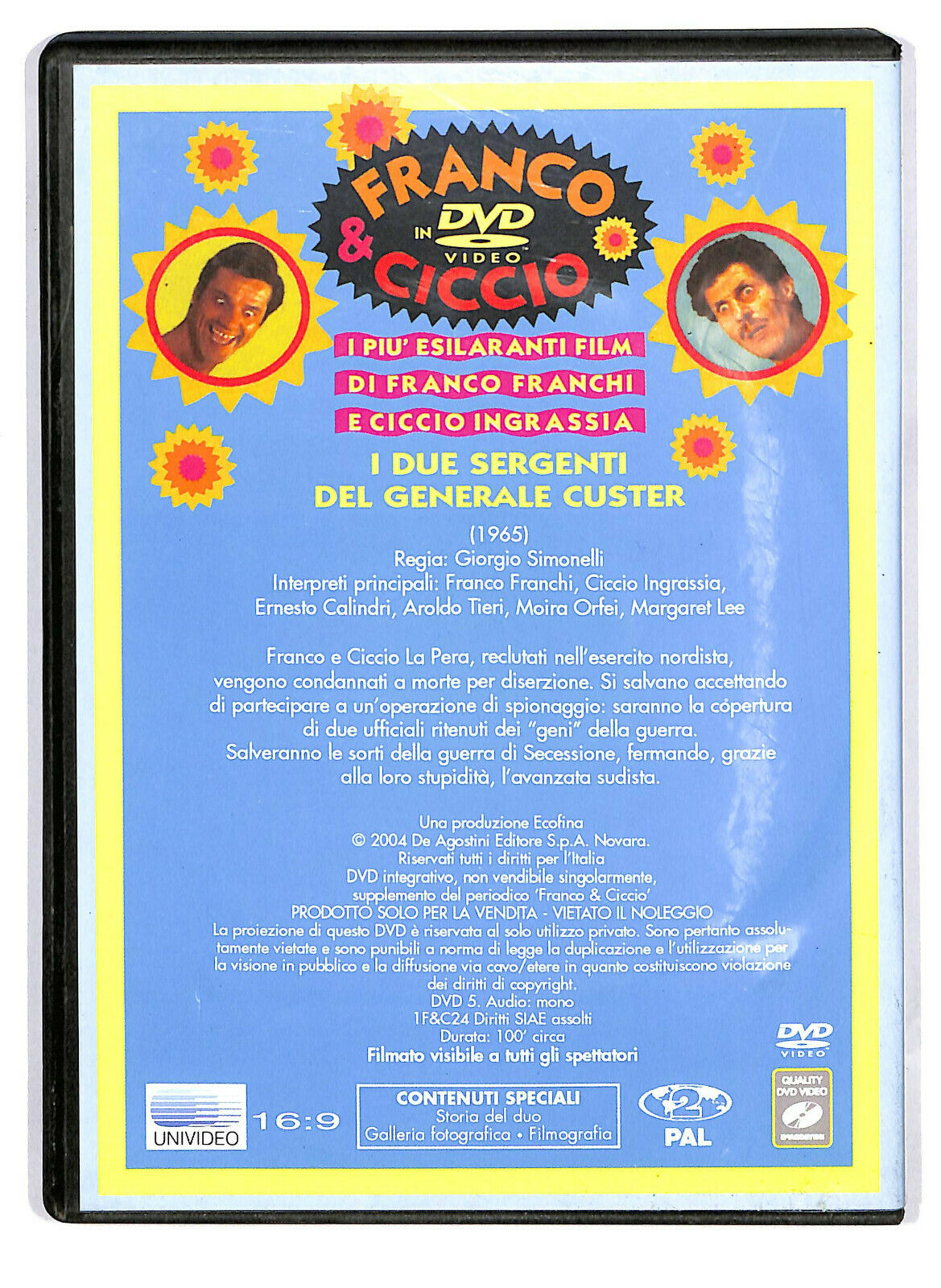 EBOND Franco e Ciccio I Due Sergenti Del Generale Custer DVD Editoriale D588232