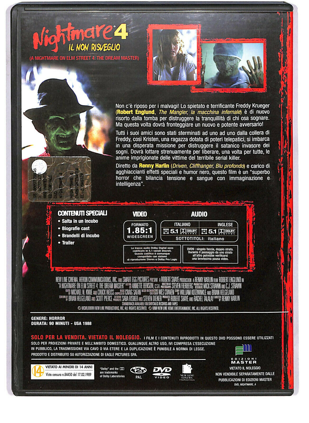 EBOND Nightmare 4 - Il Non Risveglio DVD Editoriale D588258