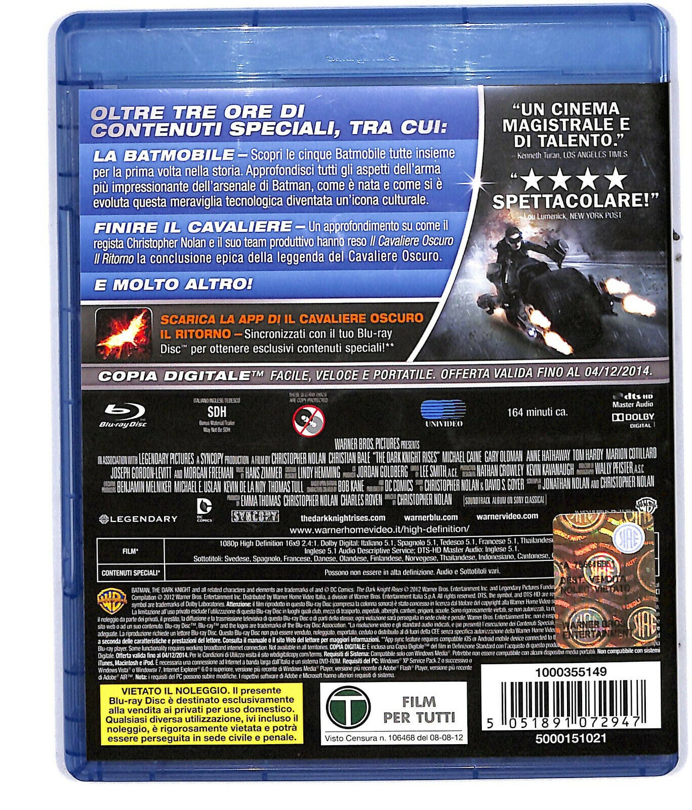 EBOND Il Cavaliere Oscuro - Il Ritorno 2 BLURAY D588315