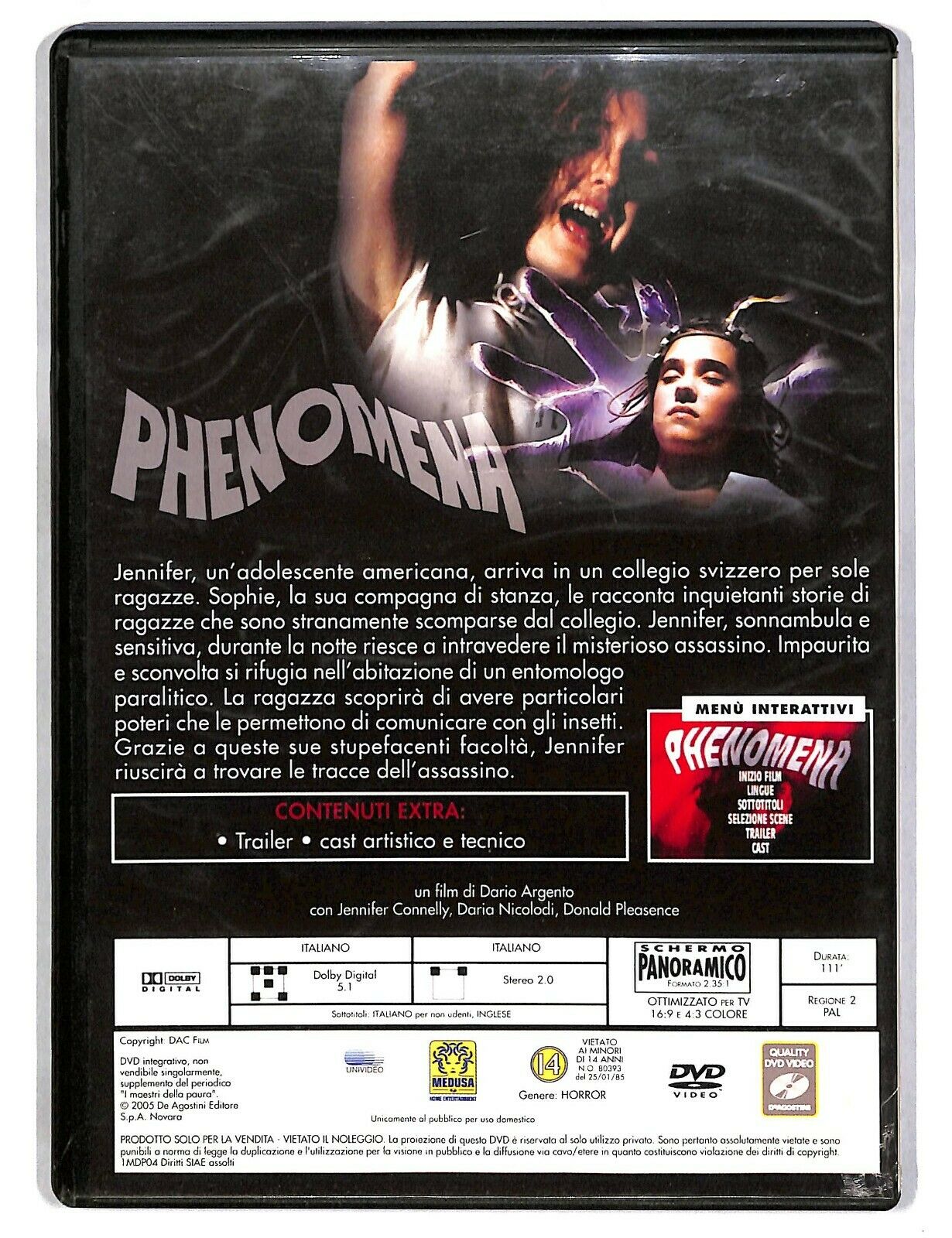 EBOND Phenomena Di Dario Argento I Maestri Della Paura DVD Editoriale D588465