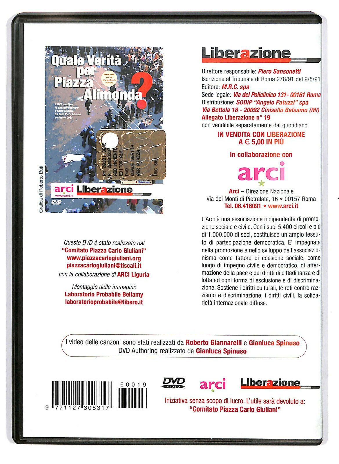 EBOND Quale Verita Per Piazza Alimonda? DVD Editoriale D588660