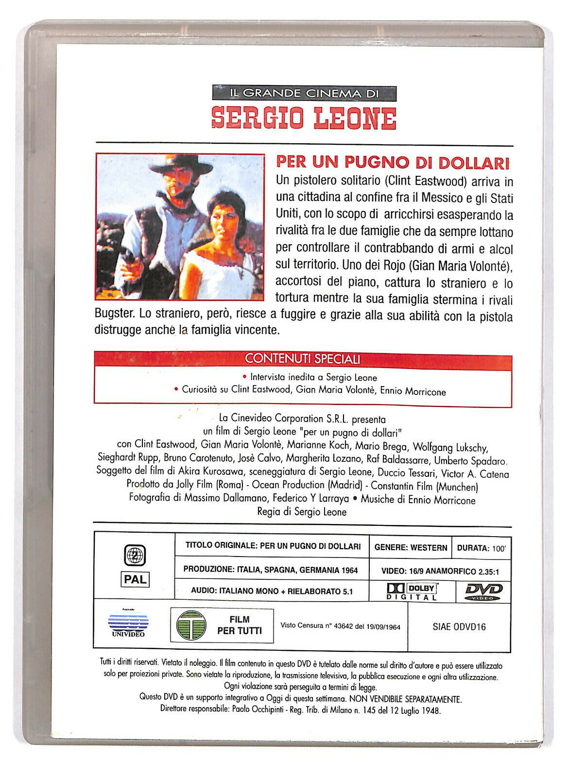 EBOND Per Un Pugno Di Dollari DVD Editoriale D589006