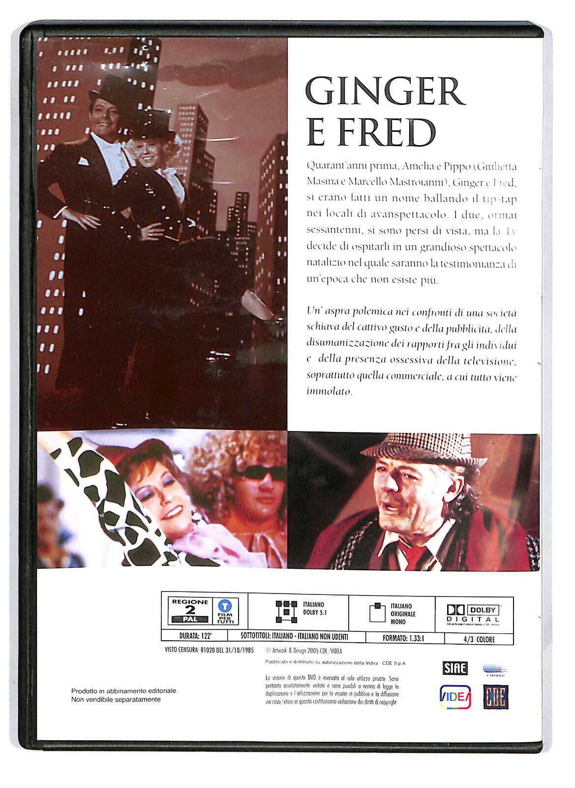 EBOND Ginger e Fred DVD Editoriale D589162