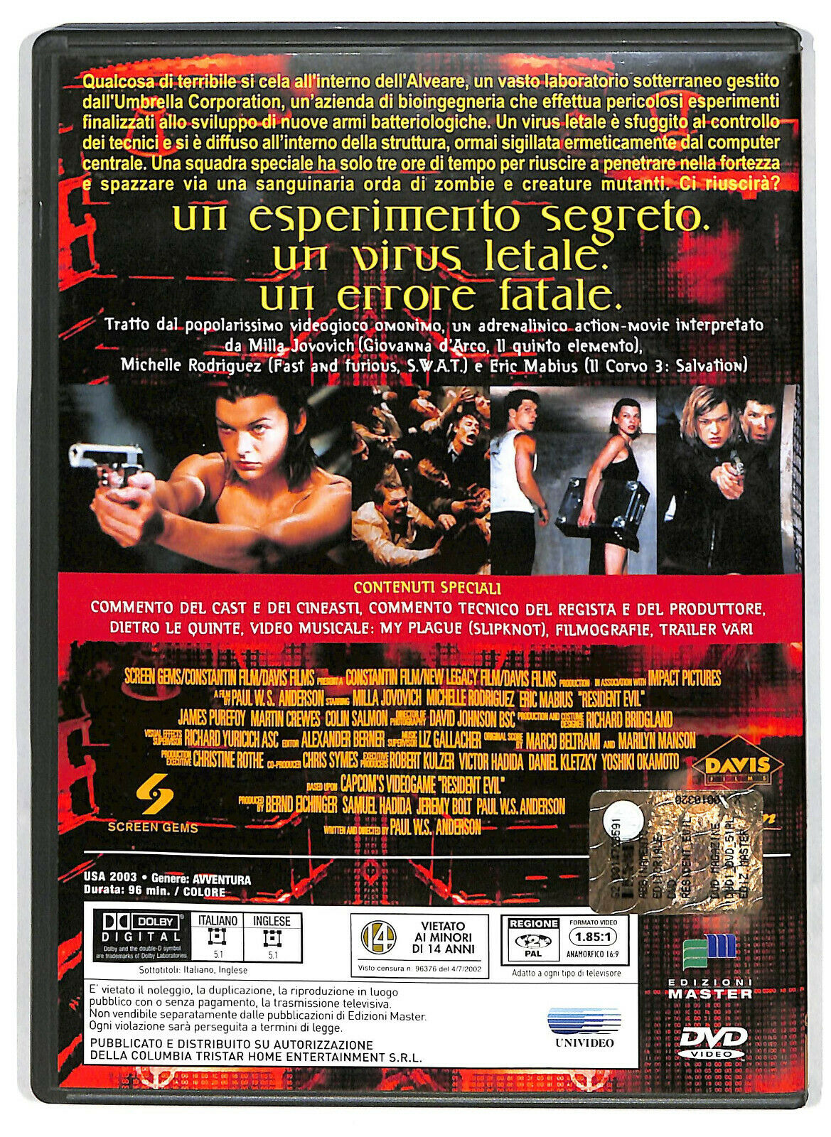 EBOND Resident Evil DVD Editoriale D589521