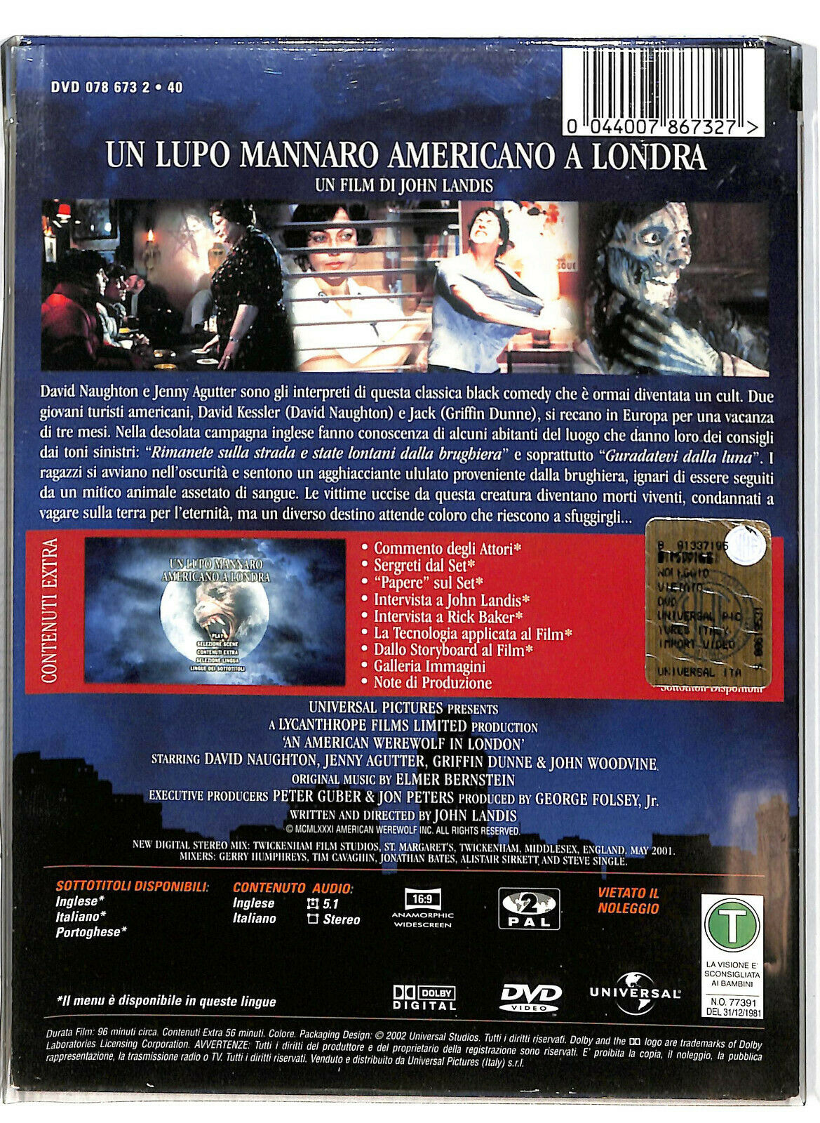 EBOND Un Lupo Mannaro Americano a Londra DVD D589602