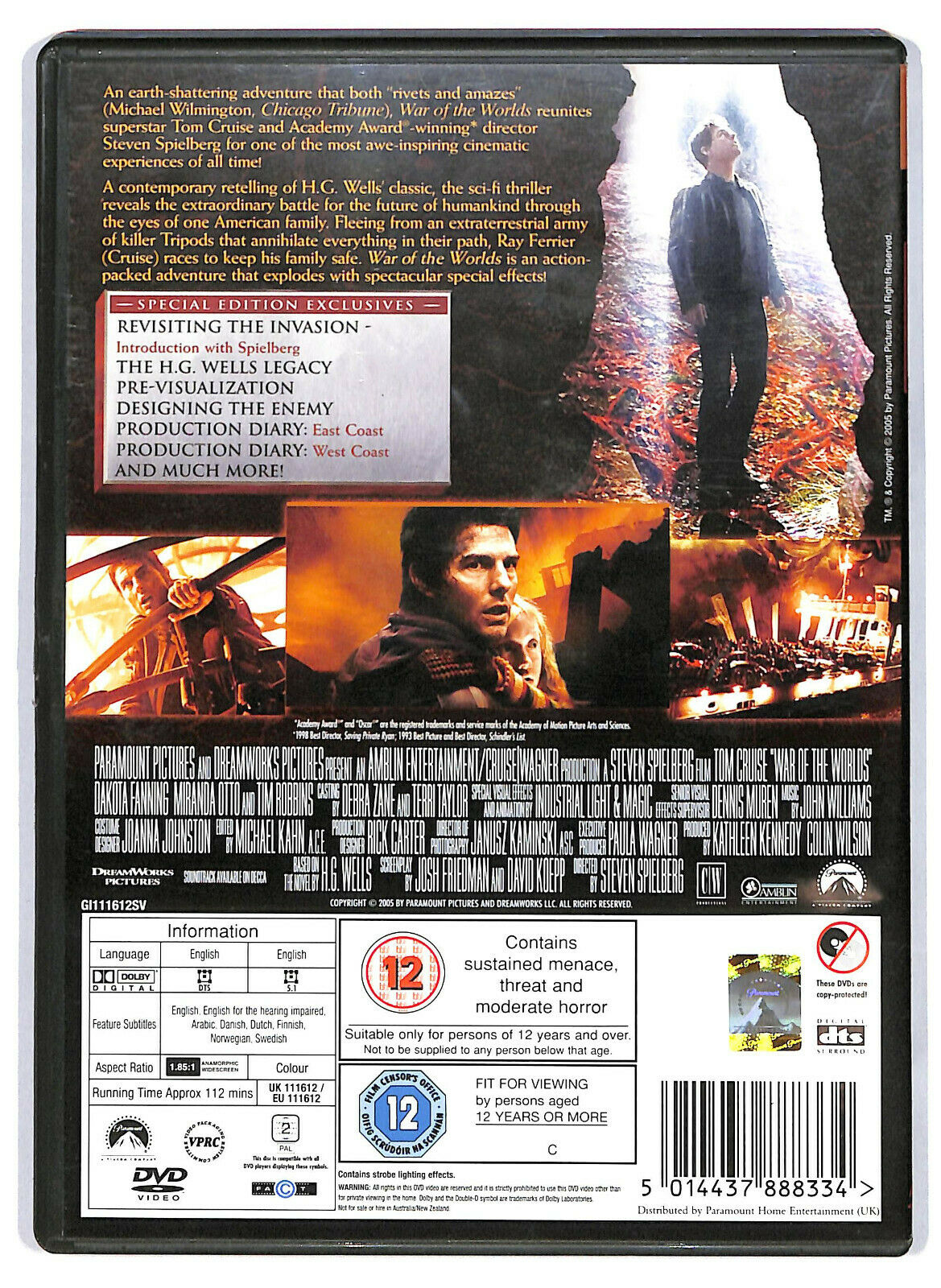 EBOND War Of The Worlds DVD Special Edition 2 Disc D589610