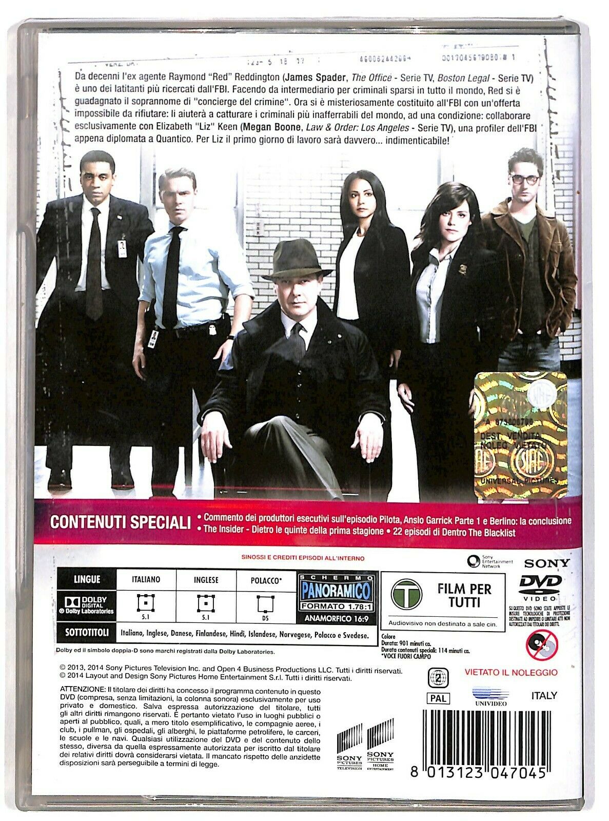 EBOND The Blacklist Con James Spader Stagione 1 (6 DVD) D589712