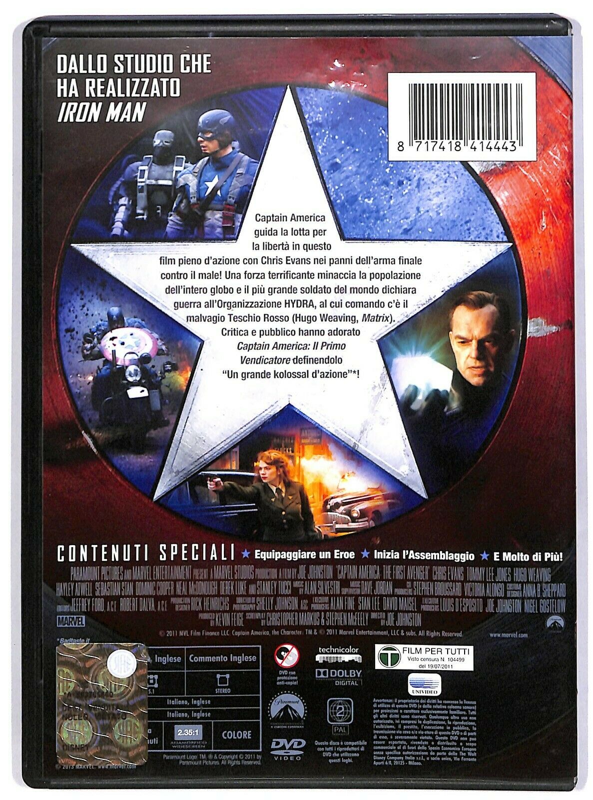 EBOND Captain America - Il Primo Vendicatore DVD D589752