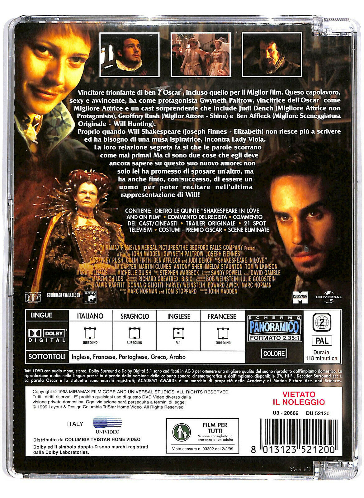EBOND Shakespeare In Love DVD Super Jewel Box D589868