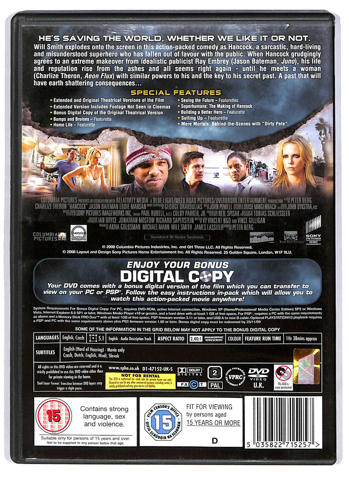 EBOND Hancock DVD Special Edition Uk D589924
