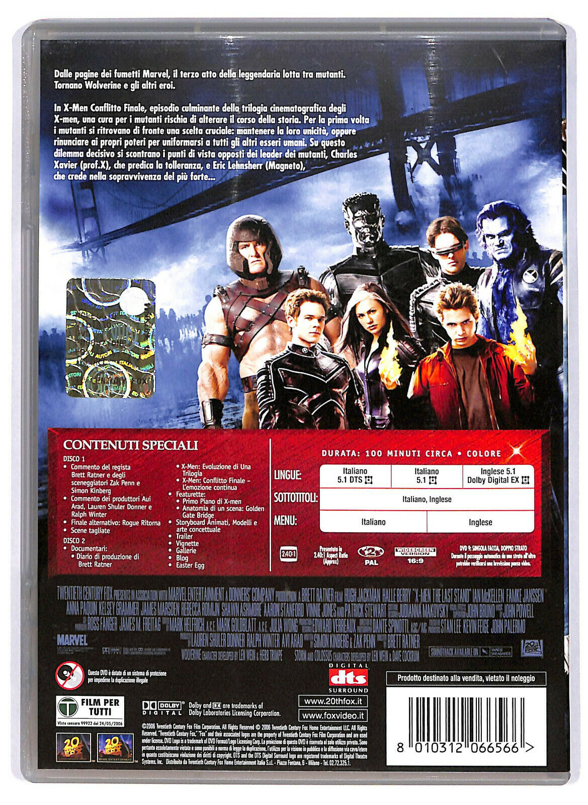 EBOND X - Men Conflitto Finale DVD EDizione Speciale 2 Dischi D590239