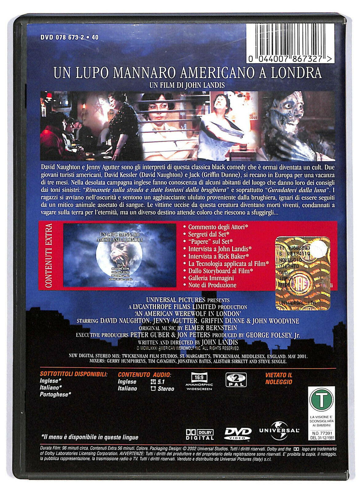 EBOND Un Lupo Mannaro Americano a Londra DVD D591037