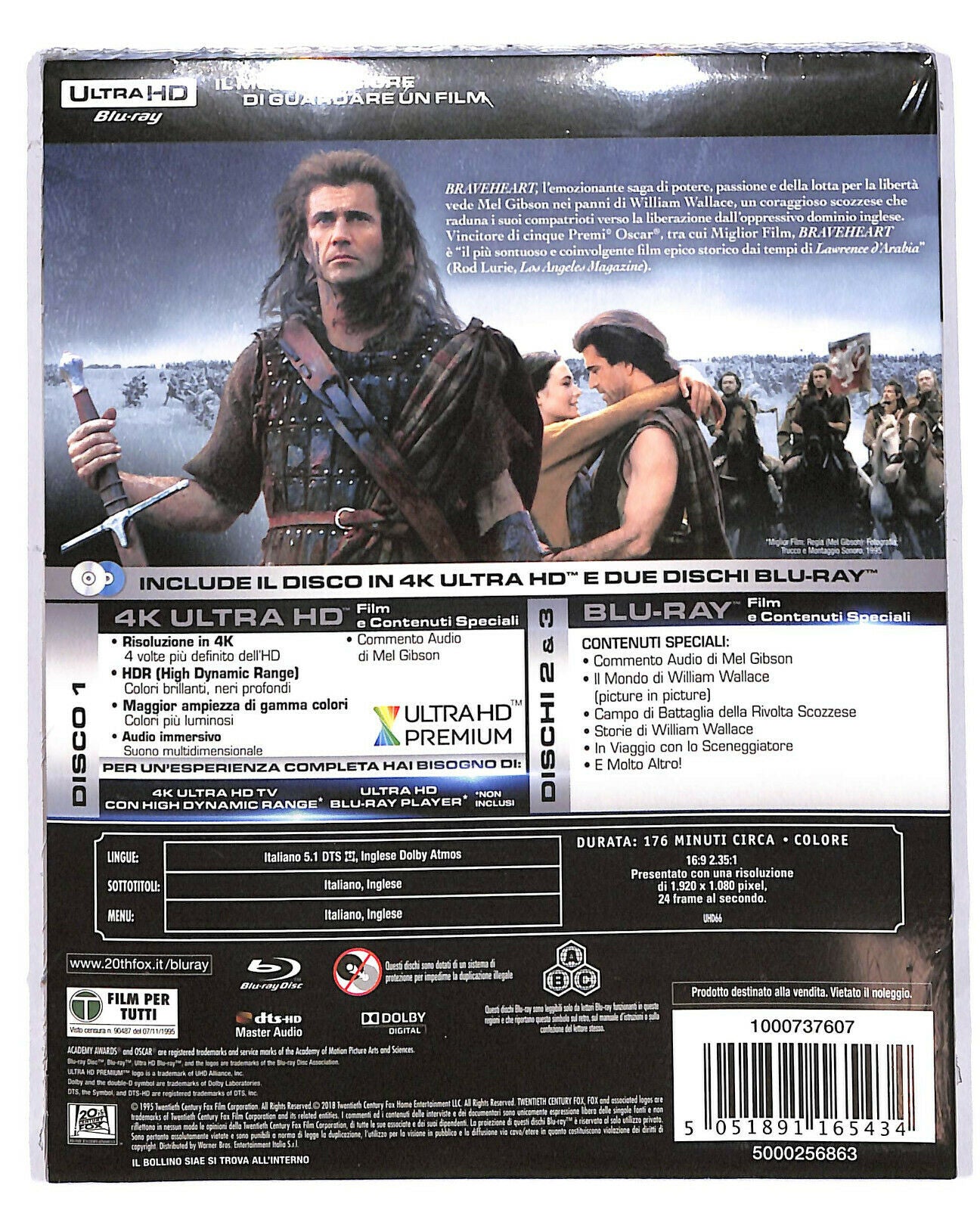 EBOND Braveheart 4k Ultra Hd + BLURAY D591237