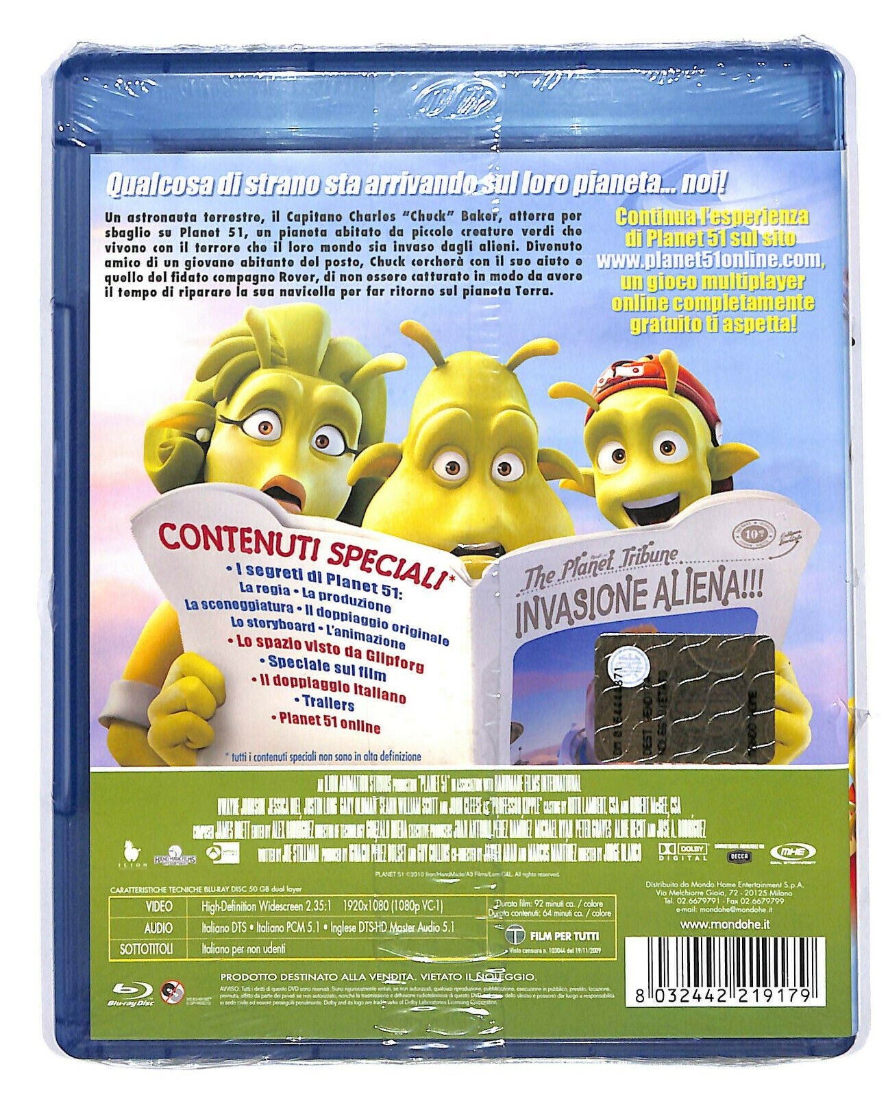 EBOND Planet 51 DVD + BLURAY BLURAY BLURAY D591301