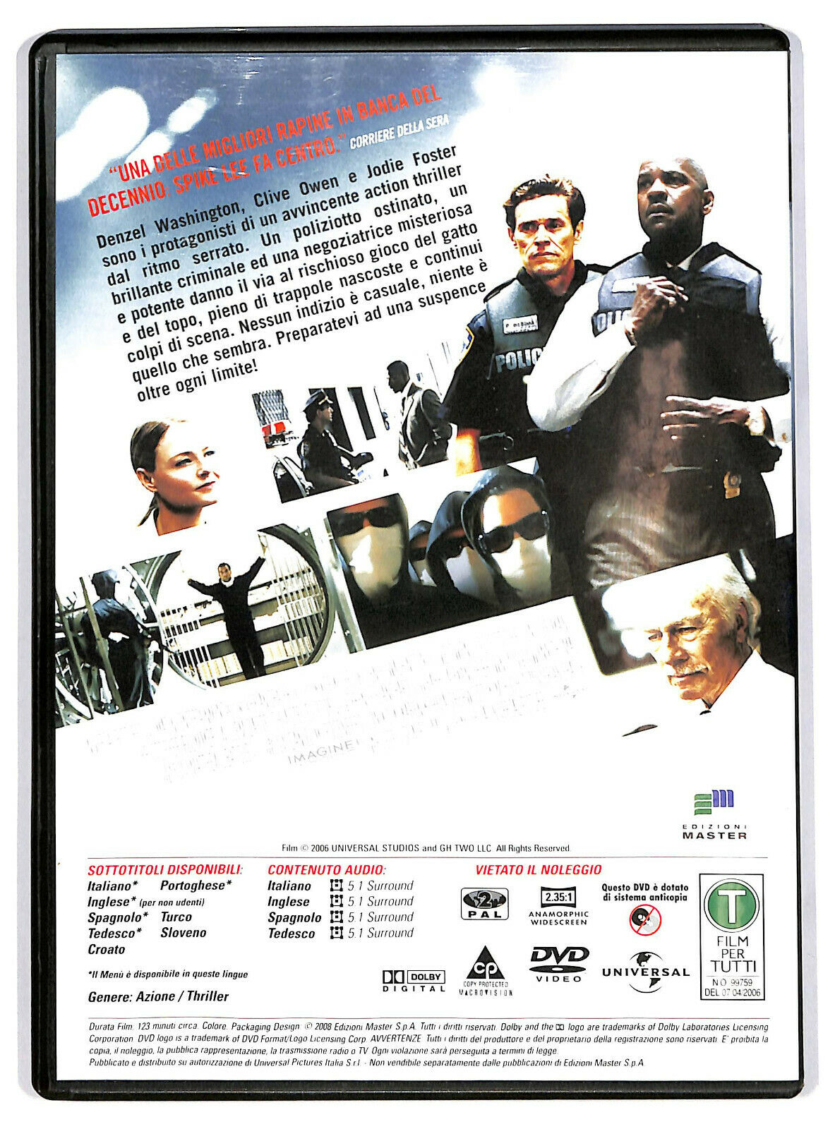 EBOND Inside Man DVD Editoriale D591560