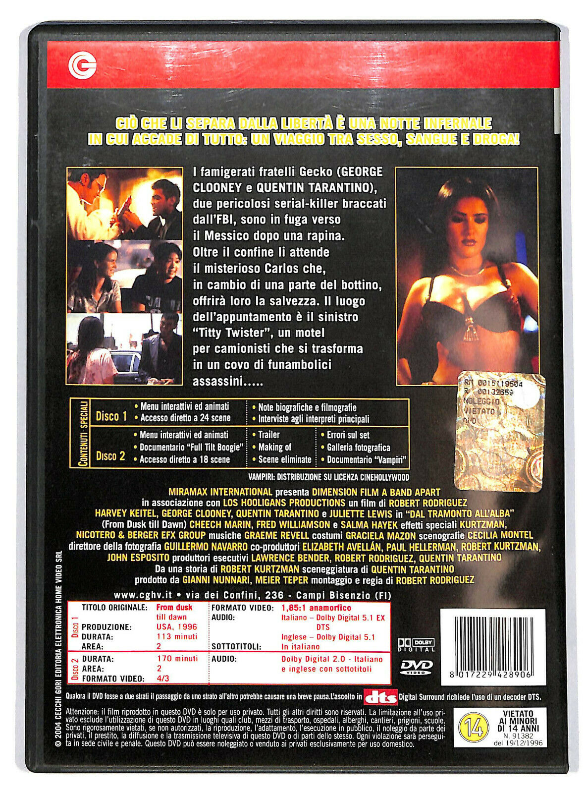 EBOND Dal Tramonto All'alba DVD EDizione Speciale 2 Dischi D592233