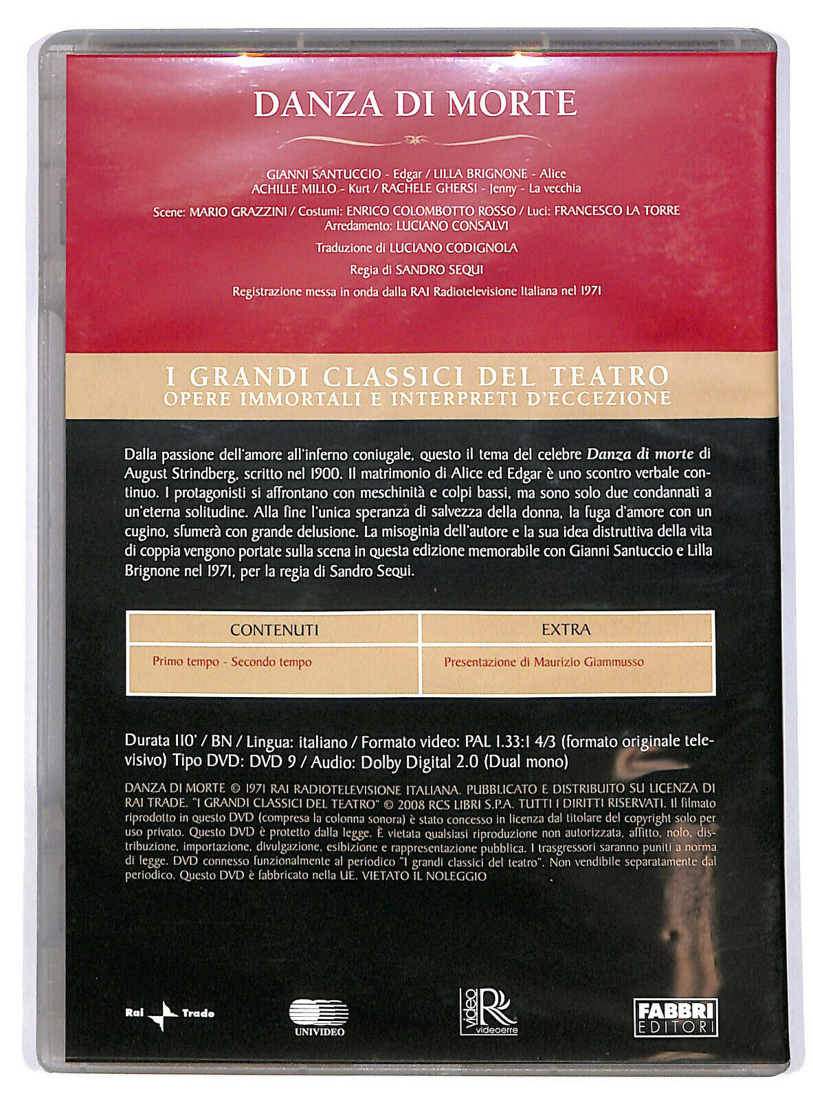 EBOND Danza Di Morte grandi Classici Del Teatro DVD Editoriale D592841