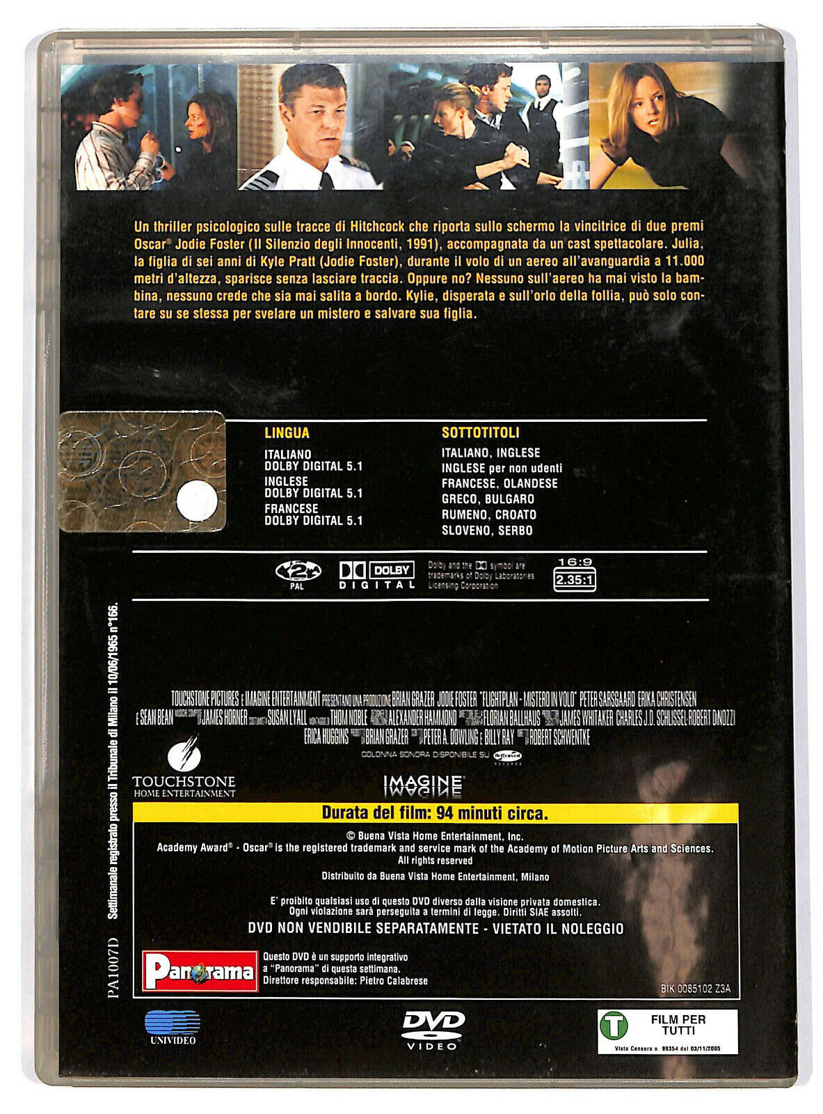 EBOND Flightplan - Mistero In Volo DVD Editoriale D593551