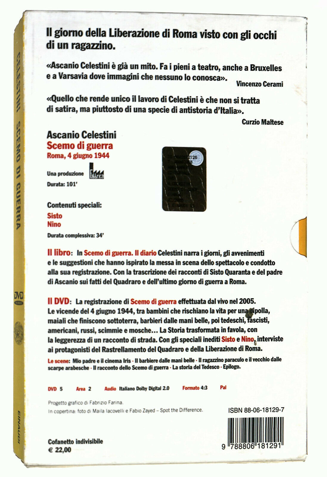 EBOND Scemo Di Guerra DVD +libro D594126