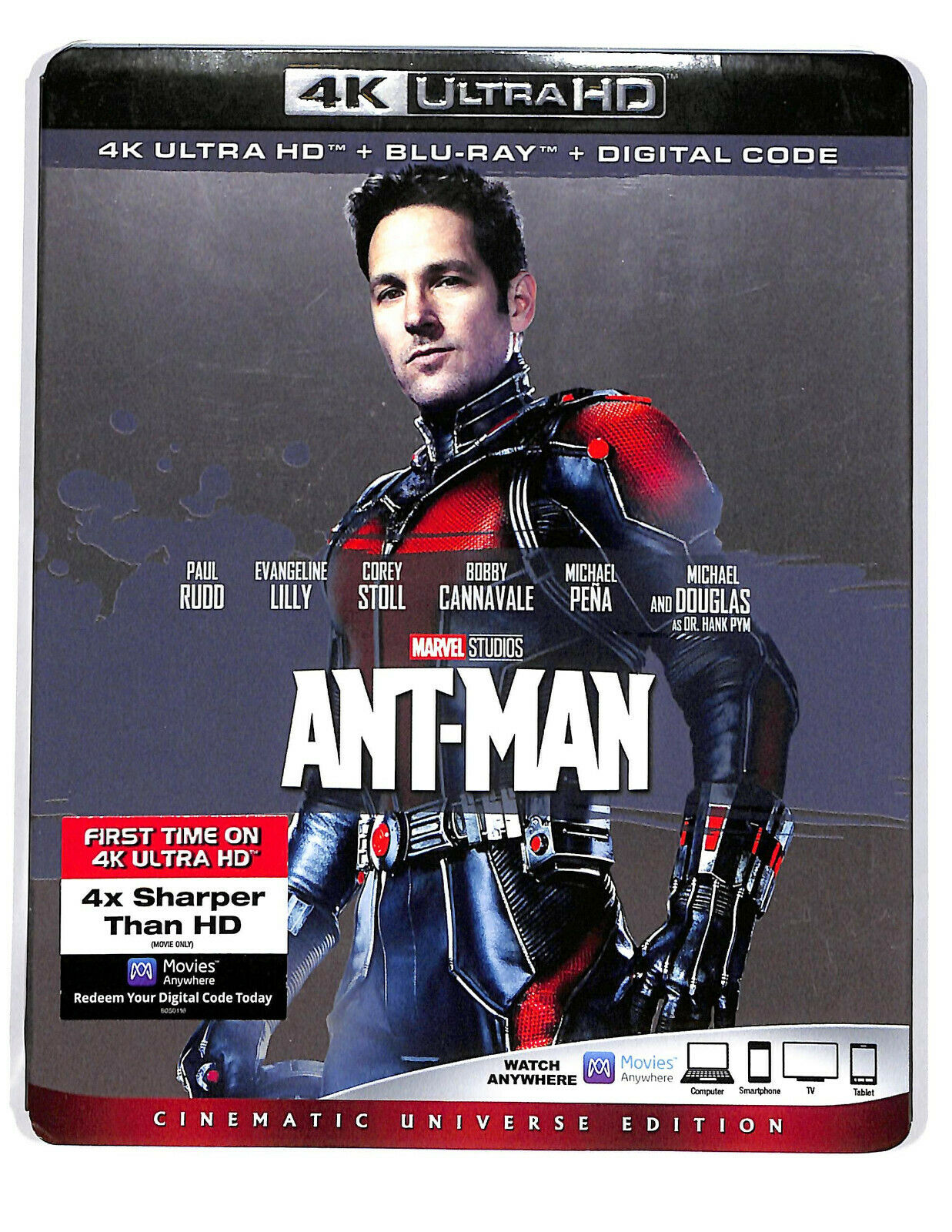 EBOND Ant Man 4k Ultra Hd + BLURAY + Digital Code Uk Edition BLURAY D594153