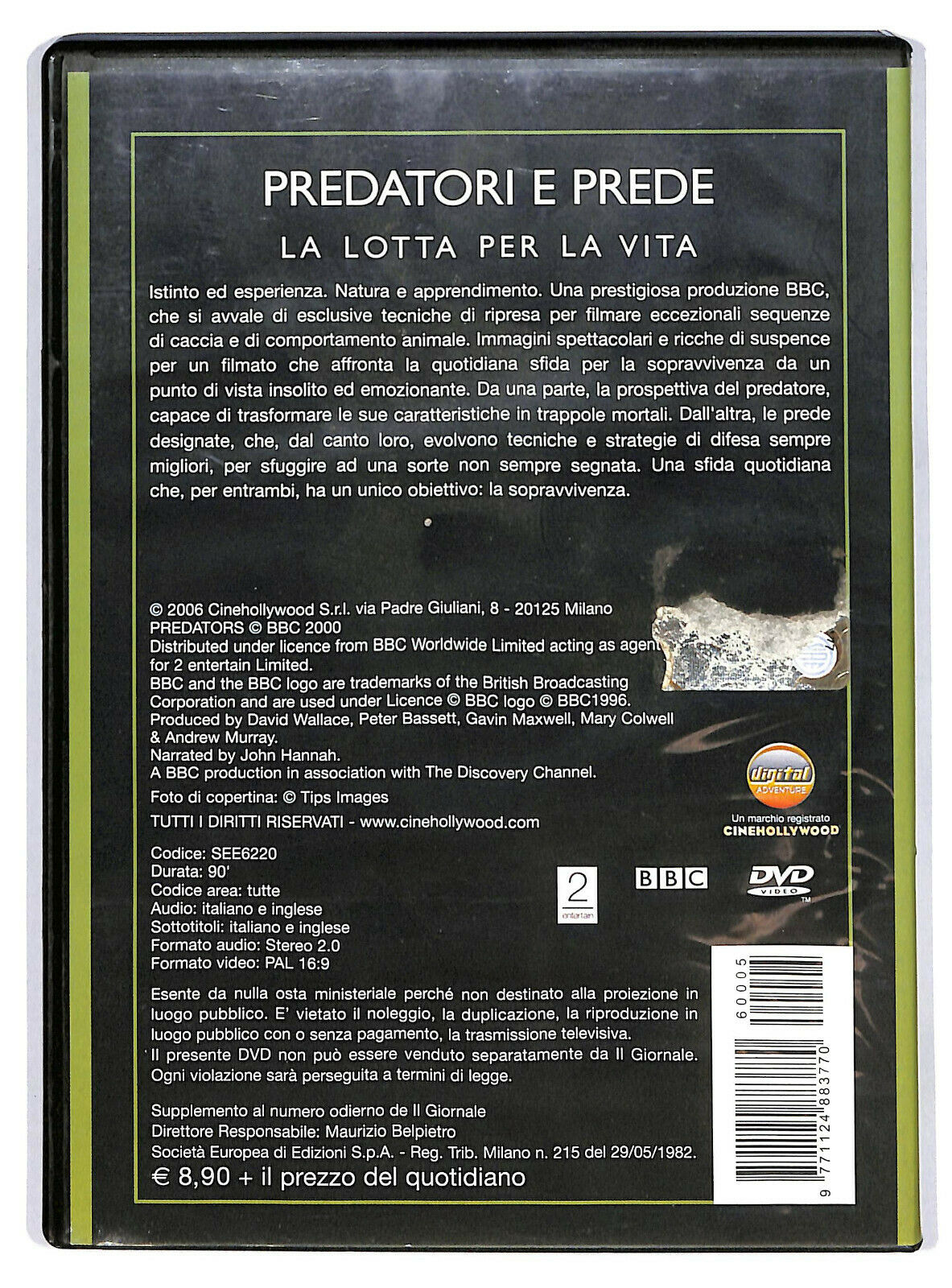EBOND Predatori e Prede - La Lotta Per La Vita DVD Editoriale D594222