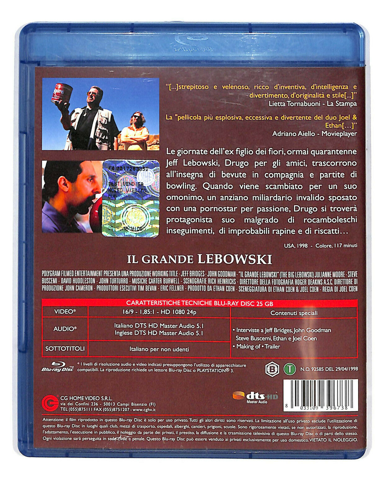 EBOND Il Grande Lebowski BLURAY D594356