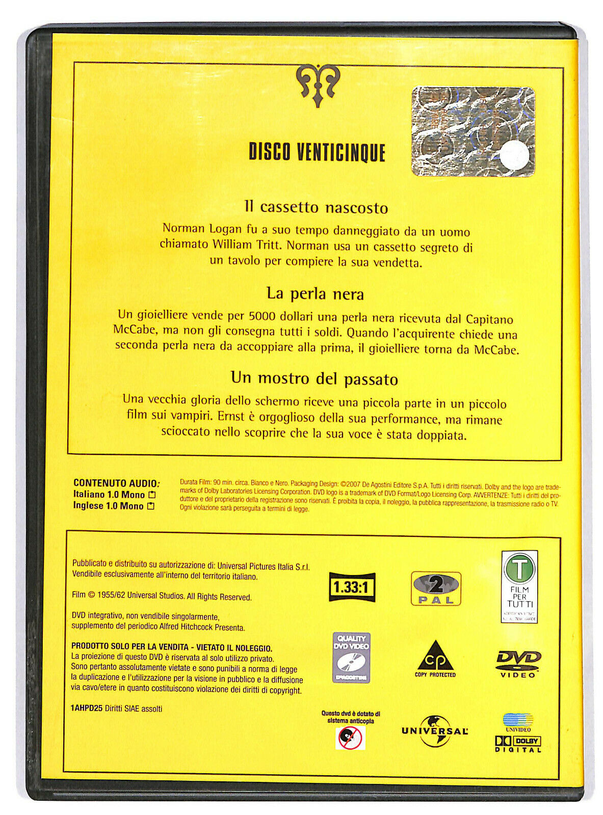 EBOND Alfred Hitchcock Presenta Disco Venticinque DVD Editoriale D594638