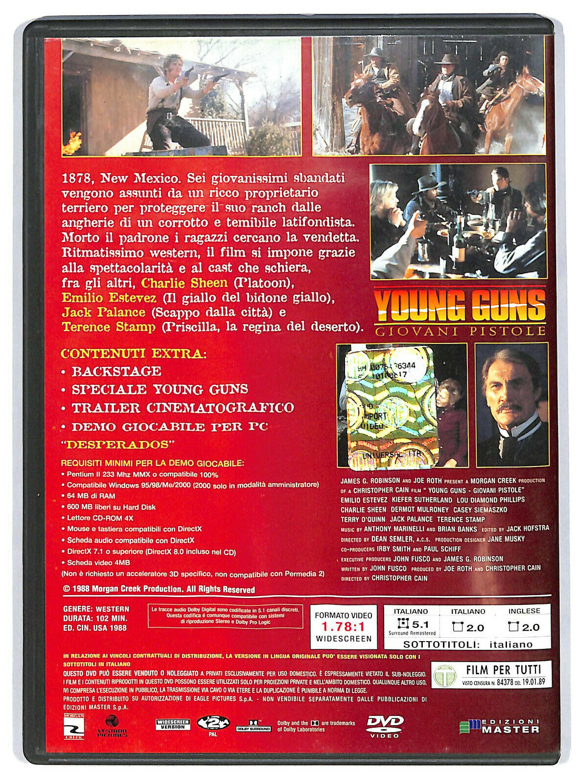EBOND  Young Guns - Giovani Pistole DVD D595048