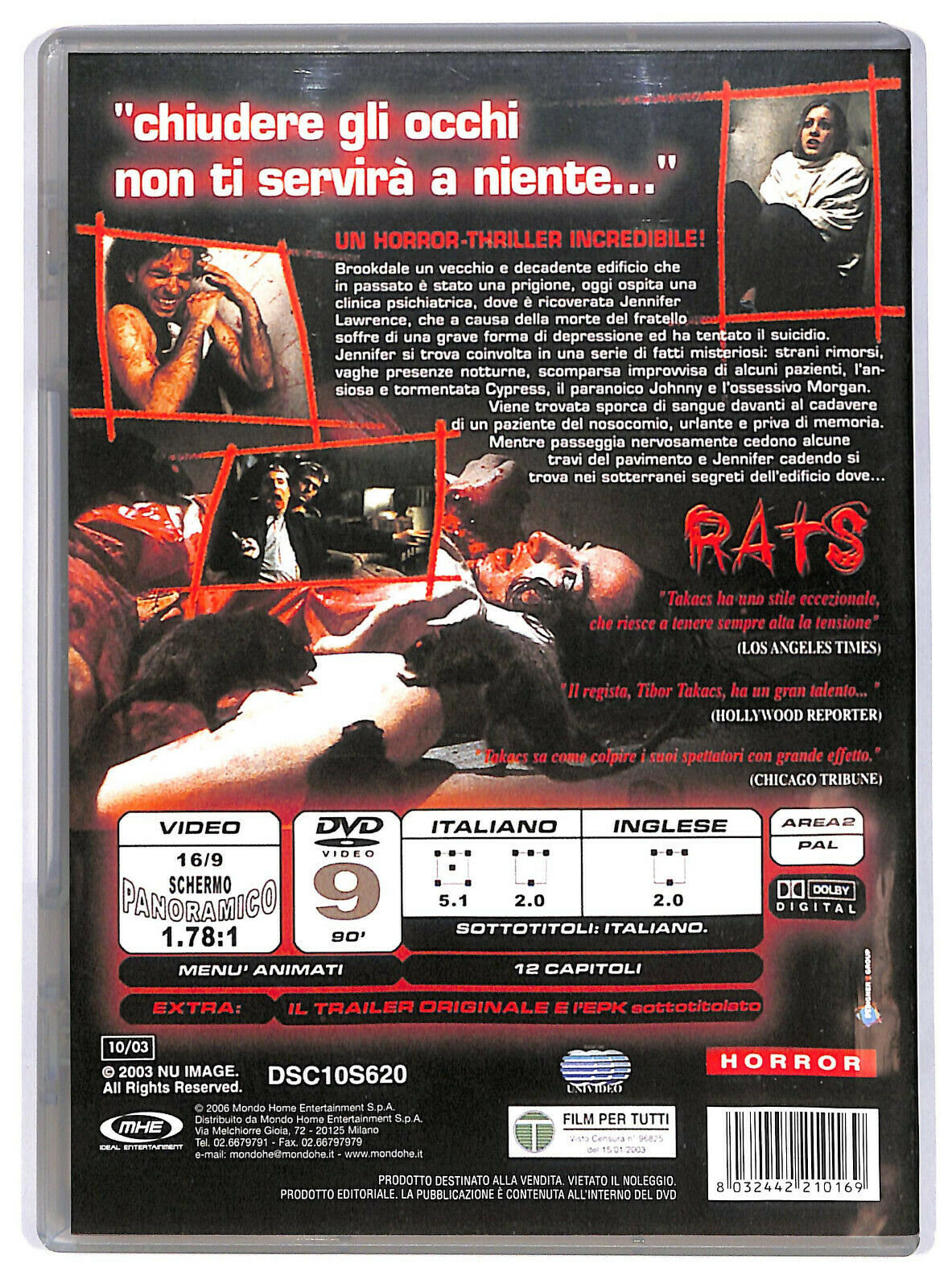 EBOND Rats (2003) Di Tibor Takacs Con Sara Downing DVD D595251